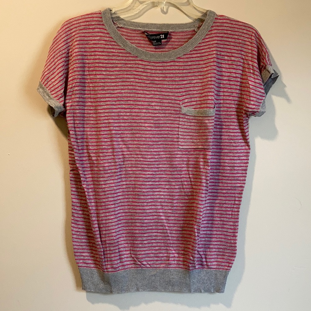 Shortsleeved Stripe Sweater